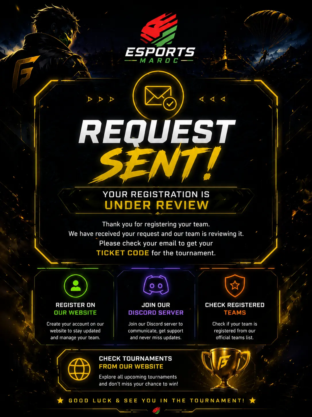 Esports Maroc Registration Under Review